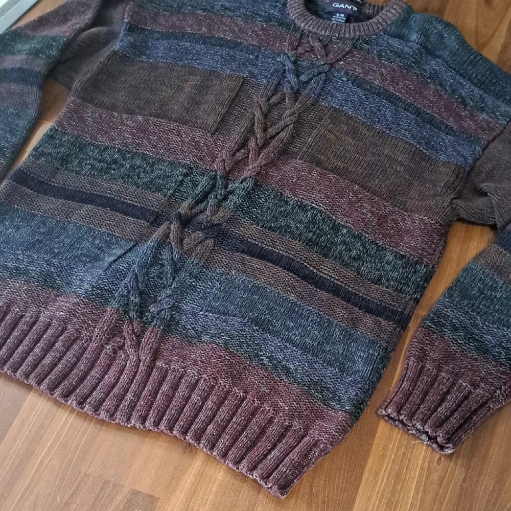 Gant Men's Multicolor Striped Crewneck Sweater. 100% Cotton - Picture 4 of 5